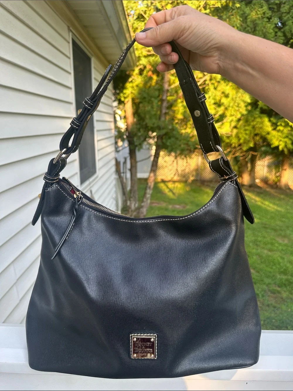 Dooney and Bourke Florentine Hobo Shoulder Bag Black
